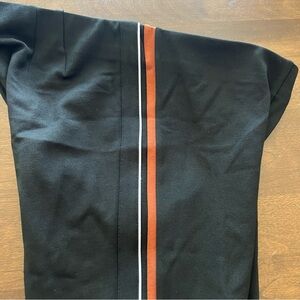 ESQUALO Black Leggings with Rich Caramel and White Side Stripe - Medium - NWT